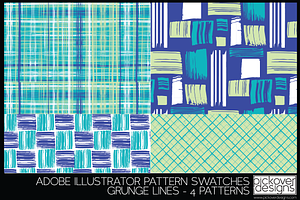 SALE-4 Grunge Line Pattern Swatches