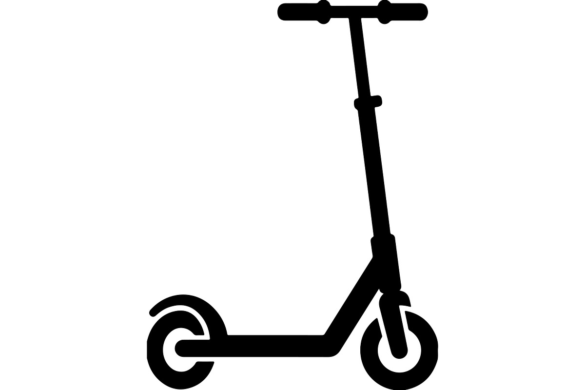 Electric scooter silhouette, a Transportation Illustration by abu67222 (Photo 3 of 13)