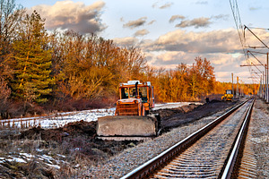 Modernization and electrification of a railway in Ukraine, a Transportation Photo by Leonid Andronov