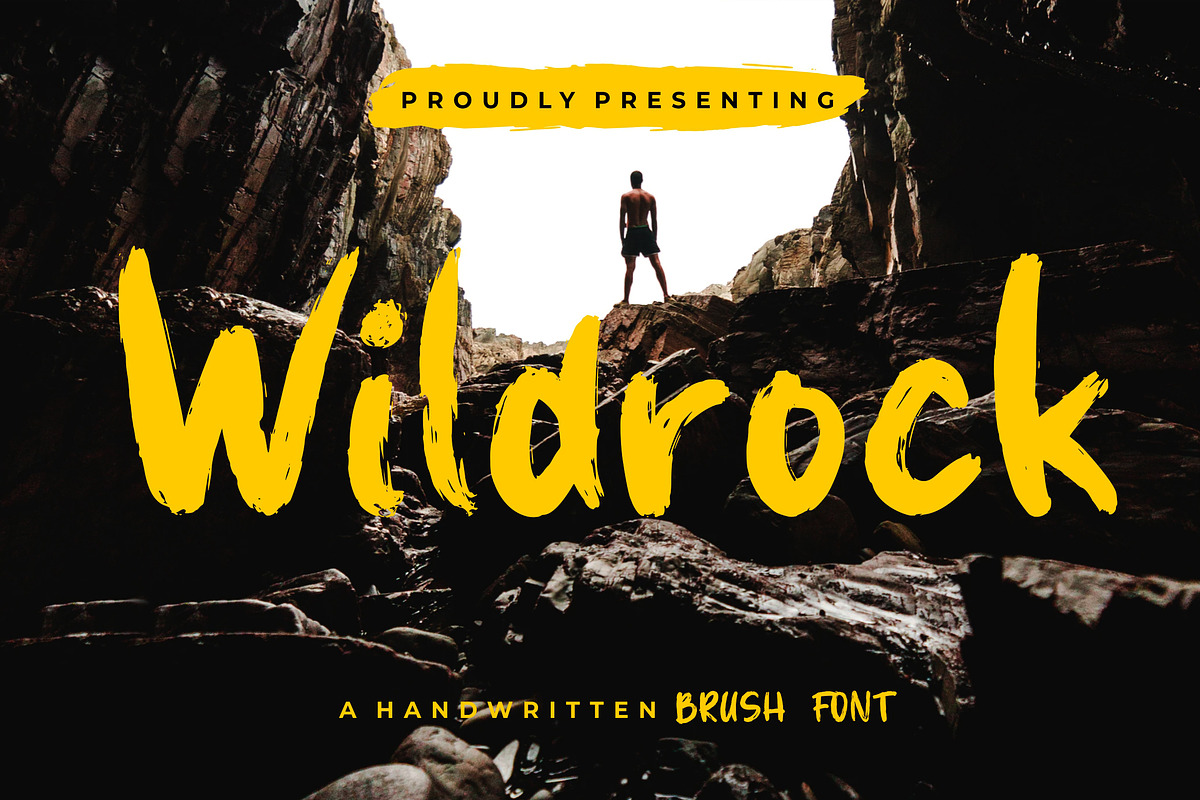 Wildrock Brush Advertisement Font