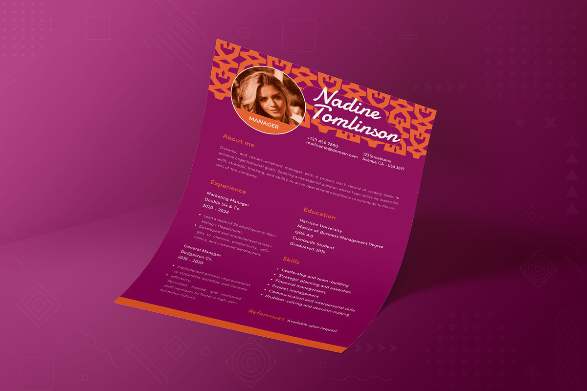Olive - Resume Template, a Resume Template by Fannan Studio (Photo 3 of 3)
