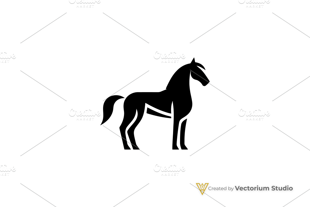 Modern Horse Geometric Logo, a Branding & Logo Template by Vectorium Studio (Photo 1 of 3)