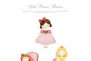 Watercolor Little Princess Clipart, an Illustration by Pati Paints (Thumbnail 3 of 12)