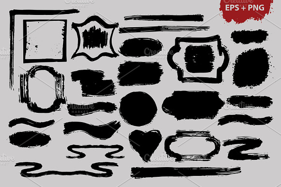 Distressed Stamps set.Grunge texture preview 3