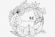 “Charm” Tropical Leaves Lineart, an Illustration by Sense Library (Thumbnail 14 of 23)