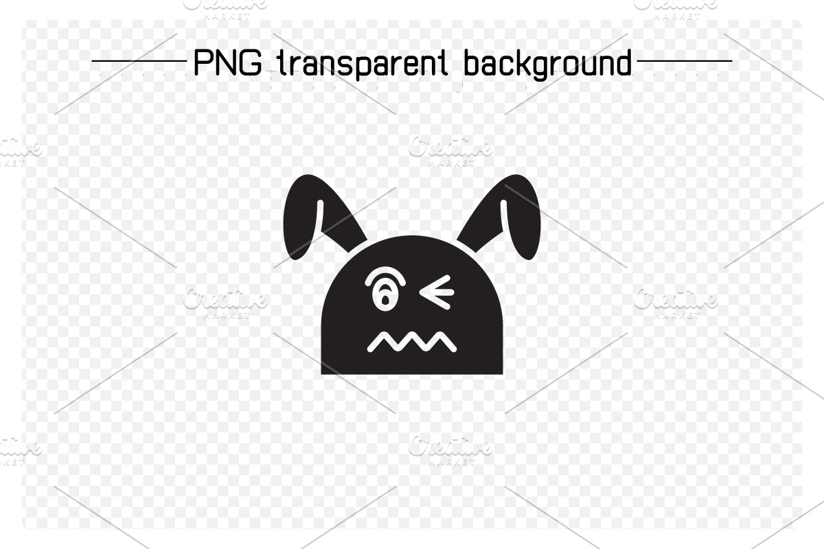 Annoyed and Nervous Rabbit Emoji, an Animal Illustration by Designfour (Photo 6 of 7)