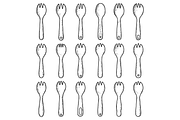 Minimalist Forks and Spoons Design, an Object Graphic by RT Studio (Thumbnail 2 of 3)