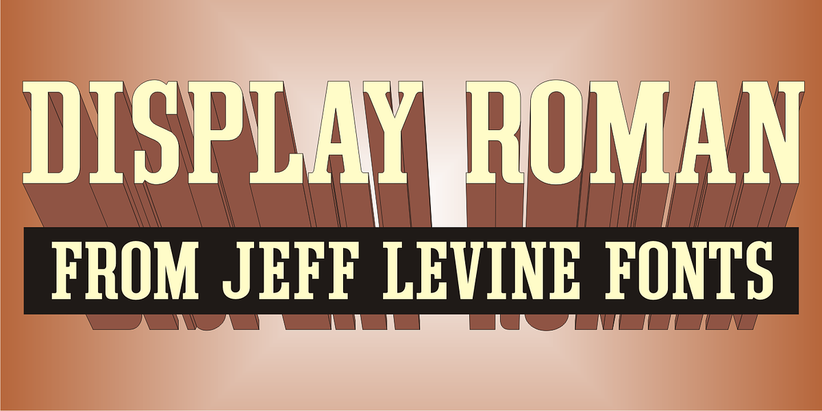 Display Roman JNL, a Slab Serif Font by Jeff Levine Fonts