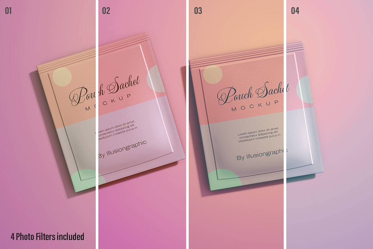 Pouch Sachet Mockup - 8 views, a Packaging Mockup by Illusiongraphic (Photo 10 of 21)