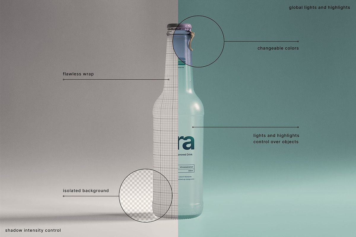 Beverage Glass Bottle Mockup, a Cups & Container Mockup by Graphic Pear (Photo 2 of 2)