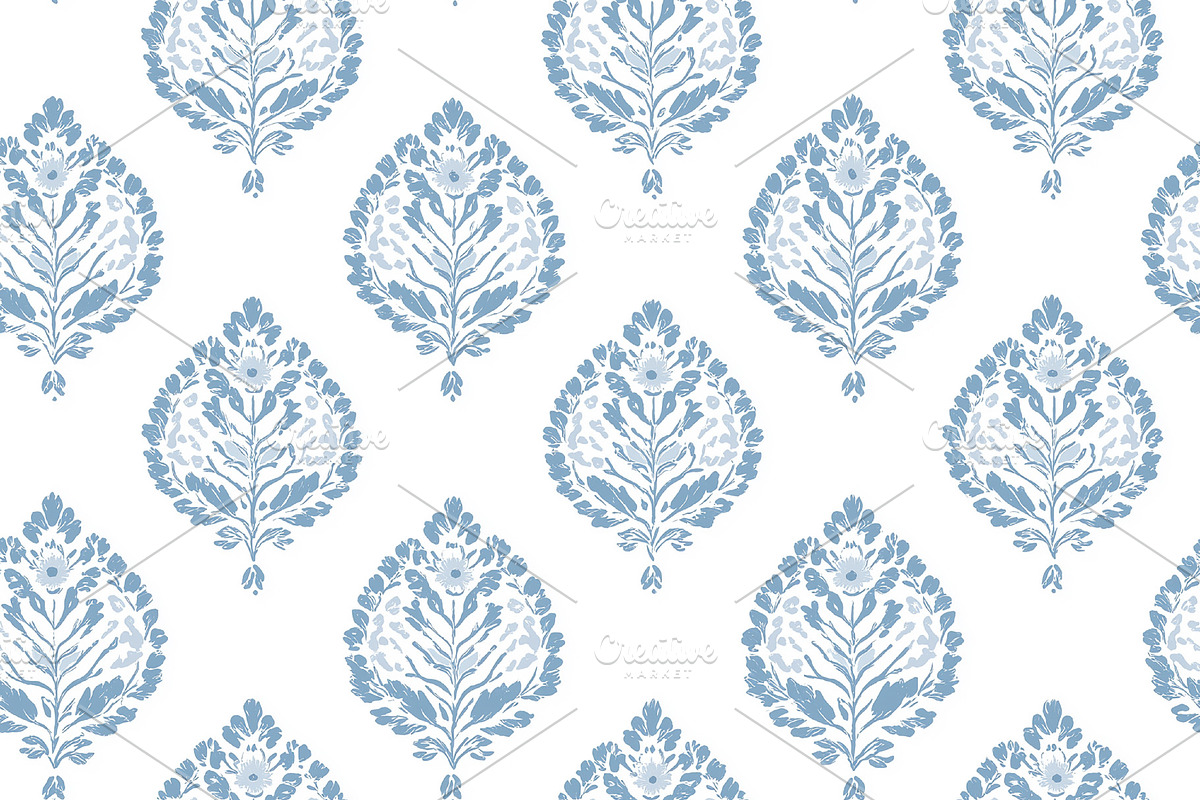 Seamless pattern, seamless botanical abstract pattern featuring, a Pattern Graphic by Studio ANNA