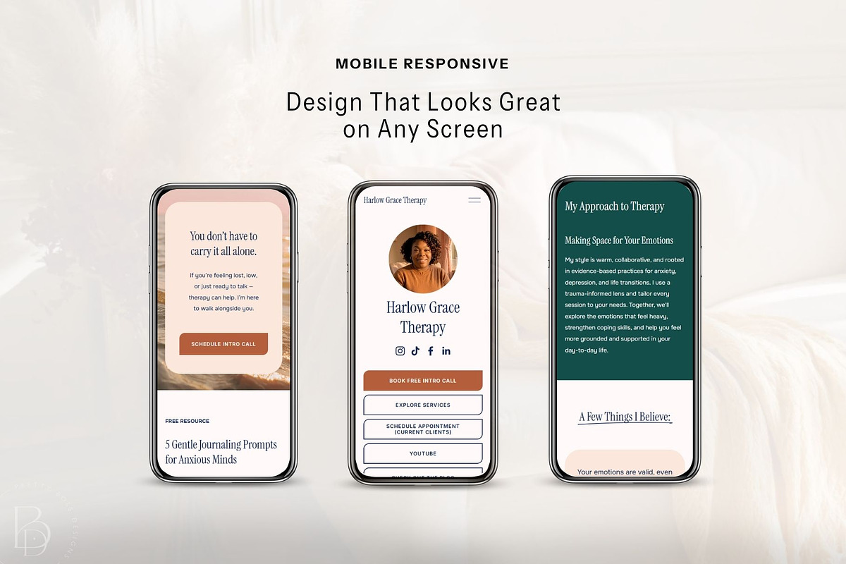 Squarespace Therapist Template, a Squarespace Template by Pretty Boss Designs (Photo 5 of 6)