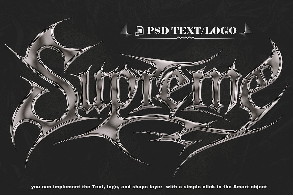 Chrome & Golden & Metal Text Effect, a Brushes & More by one-touch (Photo 8 of 9)