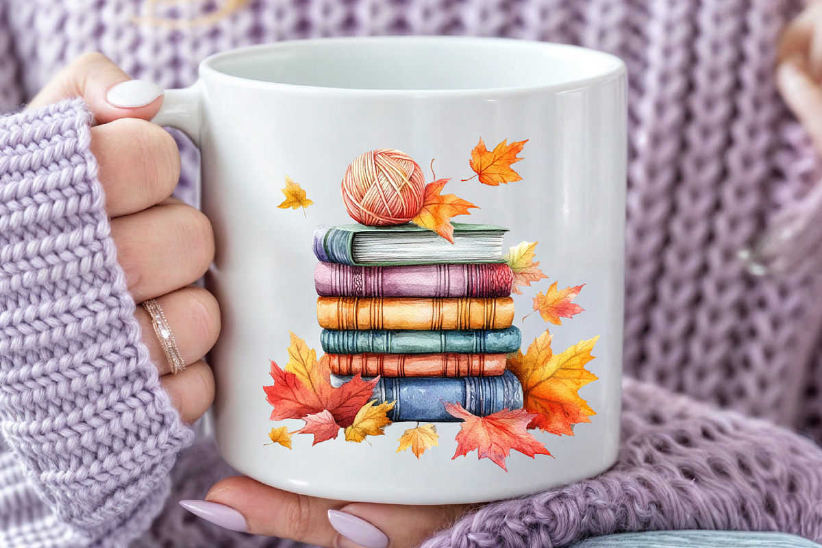 Watercolor Crochet Autumn Clipart, an Illustration by Rose Art (Photo 8 of 8)