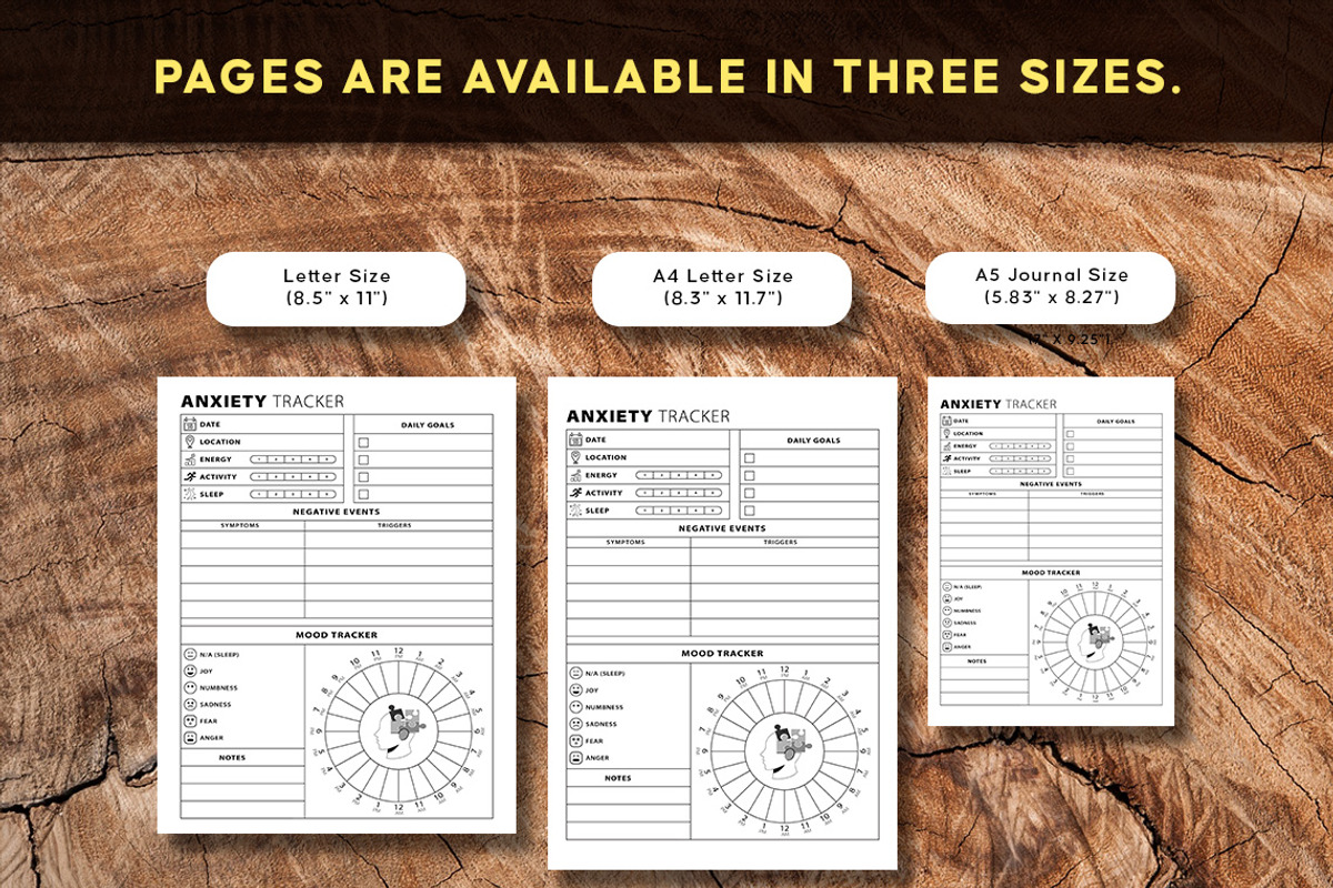 Anxiety Tracker | Mental Health, a Stationery Template by Graphicsnext (Photo 3 of 3)