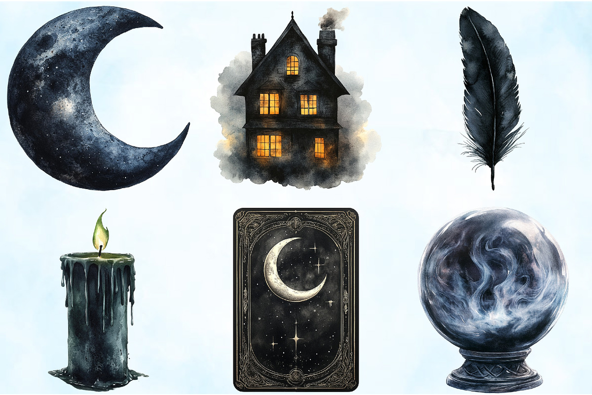 Dark Black Halloween Sublimation PNG, an Illustration by Craft Nest (Photo 5 of 9)
