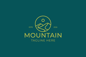Mountain Journey Logo Badge Nature, a Branding & Logo Template by Signatoro