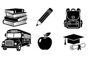 Back To School Silhouette Bundle, an Illustration by Designer_Momina (Thumbnail 7 of 51)