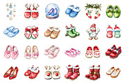 Christmas Slipper Clipart, an Illustration by SinaCreation (Thumbnail 2 of 5)