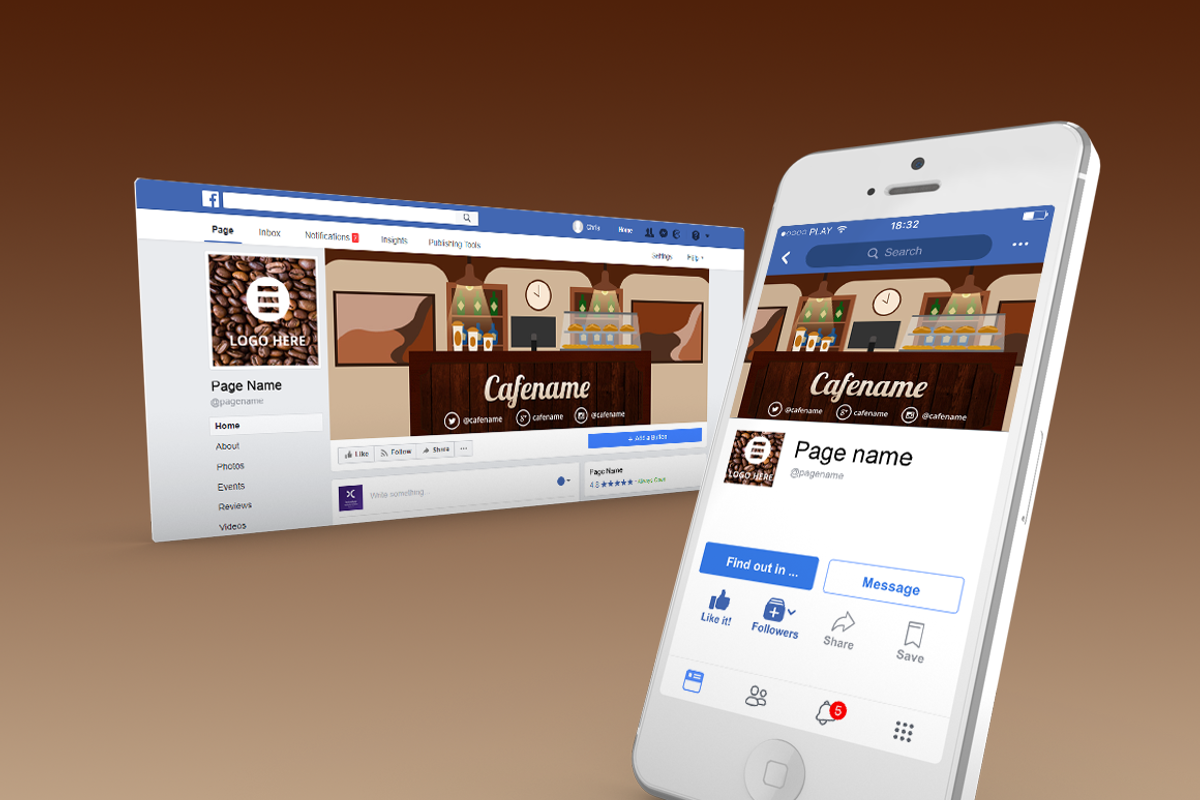 cafe facebook cover page template, a Social Media Template by NeptuneDesign (Photo 1 of 4)