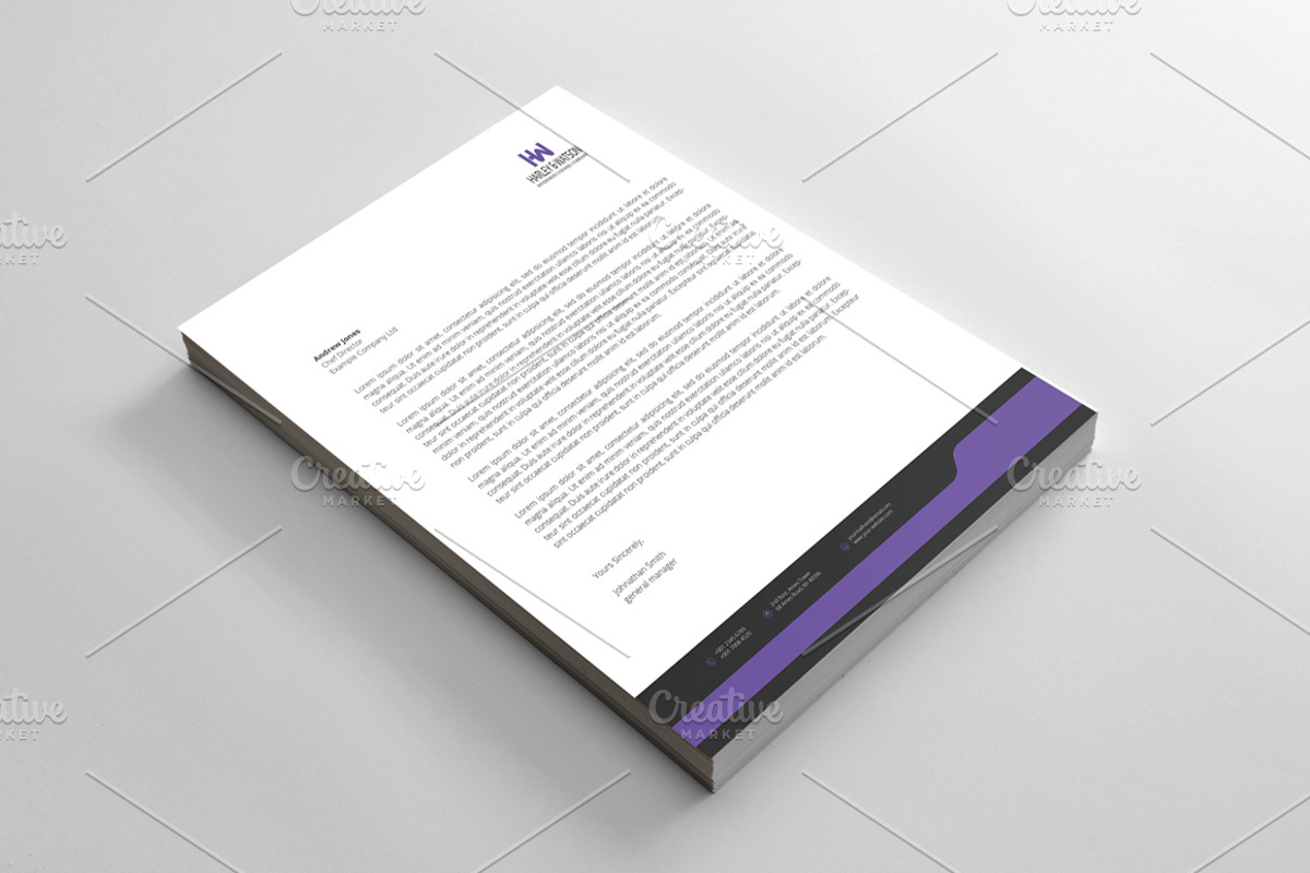 Corporate Letterhead, a Stationery Template by BettyDesign (Photo 3 of 7)