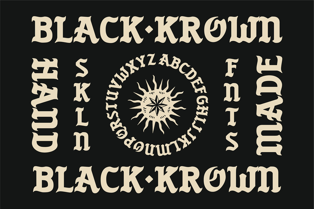 SFC Black Krown, a Blackletter Font by Skilline Supply Co. (Photo 1 of 6)