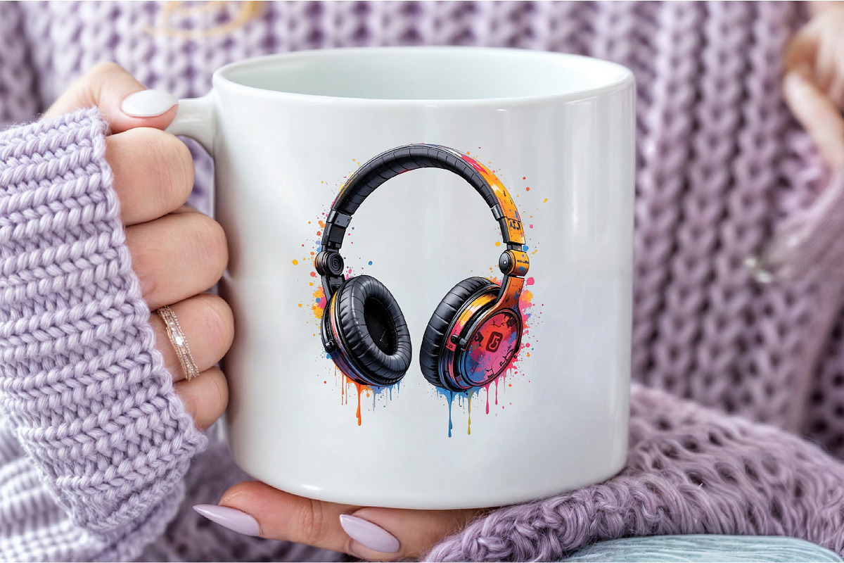 Vibrant Headphones Clipart, an Illustration by DreamCafeArt (Photo 5 of 7)