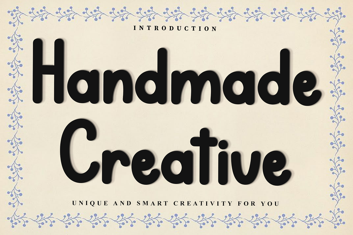 Handmade Creative, a Sans Serif Font by FreshTypeINK (Photo 1 of 8)