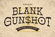 Blank Gunshot - Western Slab Serif, a Slab Serif Font by Novitype (Thumbnail 1 of 13)