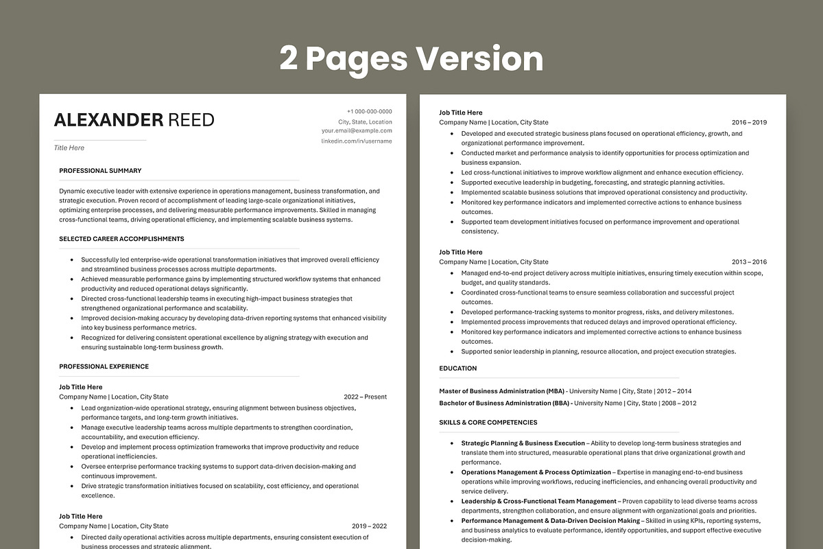 ATS Resume Template / CV Word, a Resume Template by Anjum Ilyas (Photo 4 of 7)