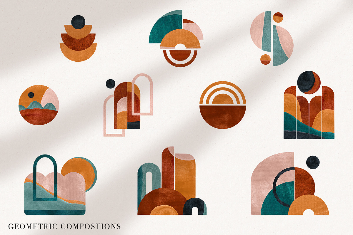 Abstract Gouache Shapes, Backgrounds, a Texture Graphic by CatJello Graphics (Photo 13 of 25)