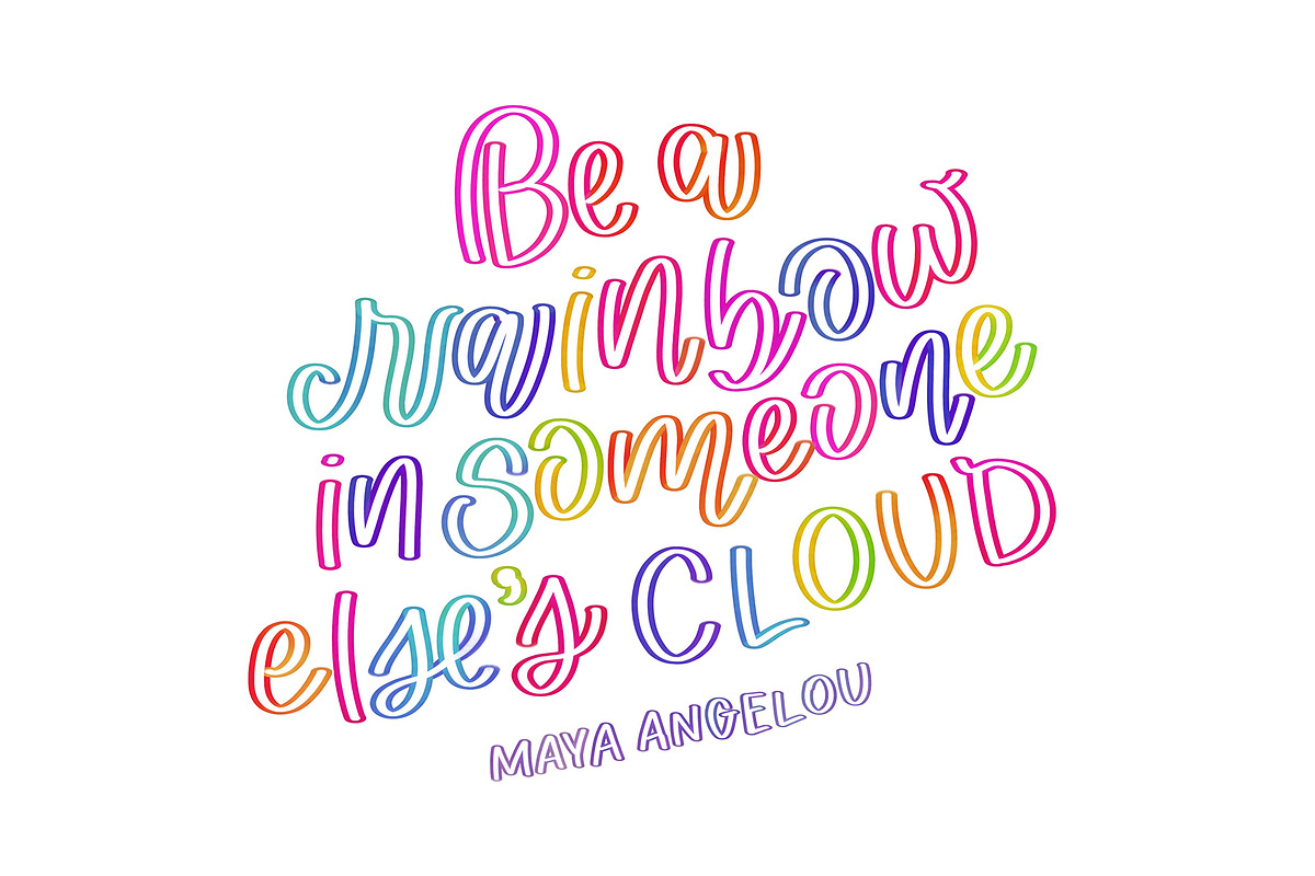 Rainbow II.O Procreate Brush, a Brush Add-On by lovetistrue (Photo 2 of 3)