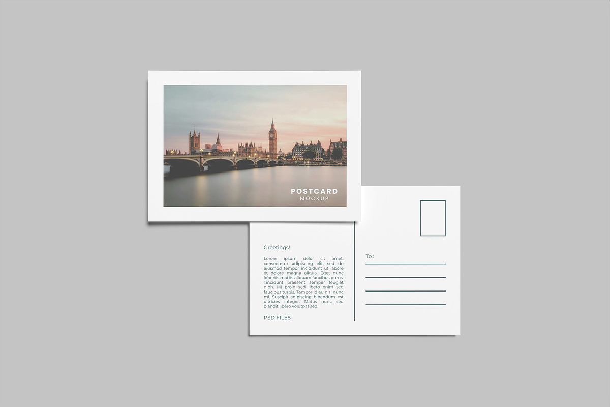 Postcard Mockup - Greeting Card, a Card Template by Graphiculon (Photo 4 of 11)
