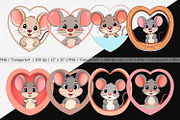 Clipart Heart Mouse, a Graphic by Artnoy (Thumbnail 2 of 5)