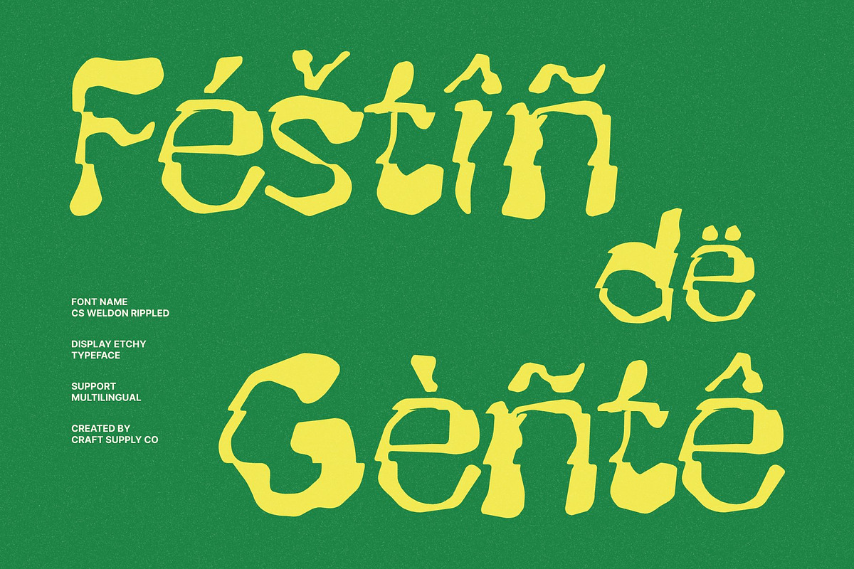 CS Weldon Rippled, a Sans Serif Font by Craft Supply Co. (Photo 7 of 8)