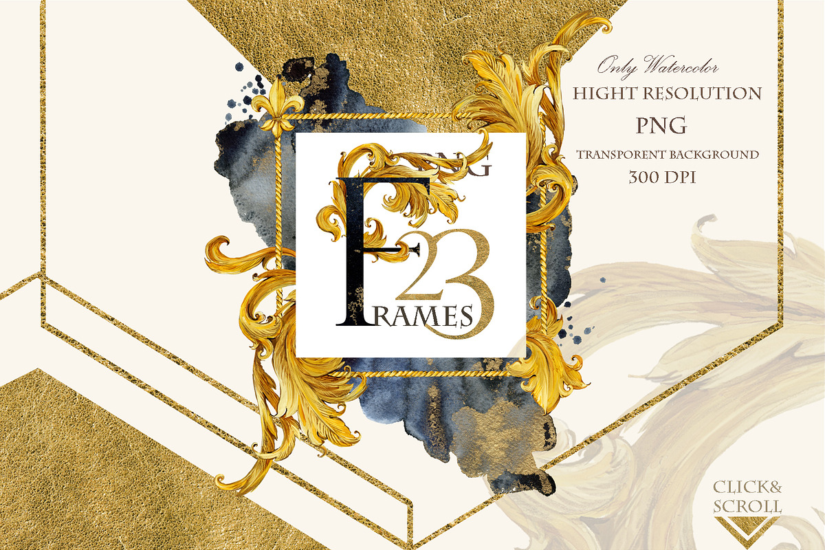 Golden Lions: Luxury Watercolor Kit, a Decorative Illustration by FineArt (Photo 5 of 14)