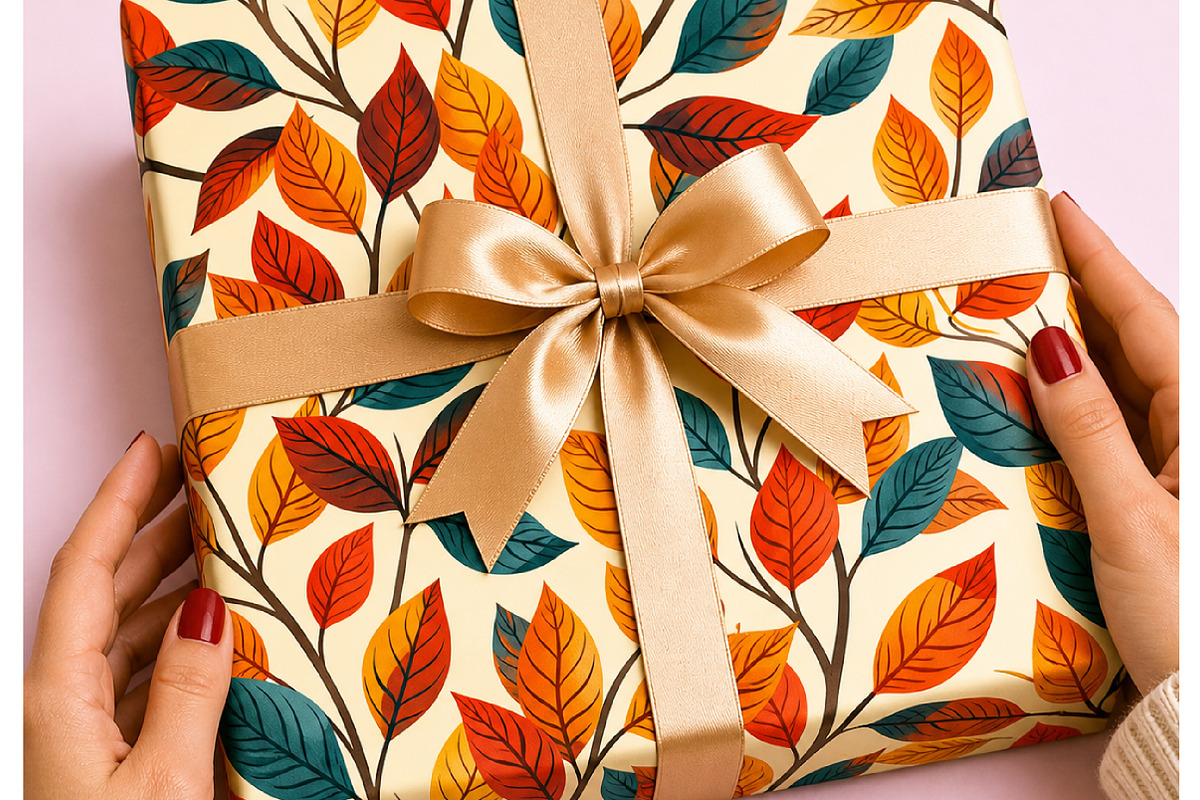 Fall Leaf Seamless Digital Paper, a Pattern Graphic by Canvas Craft