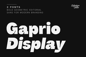 Gaprio Display a Bold Branding Sans, a Sans Serif Font by Lettertype Studio