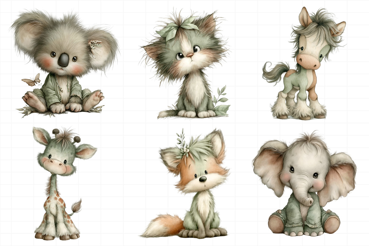 Whimsical Baby Animal PNG Set, an Illustration by Daily.Designs (Photo 7 of 7)