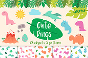 Cute Dinos, an Animal Illustration by Alla_Ri_Shop (Thumbnail 1 of 5)