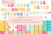 Colorful Alphabet & Numbers, an Illustration by Mia's Graphic Design (Thumbnail 1 of 8)