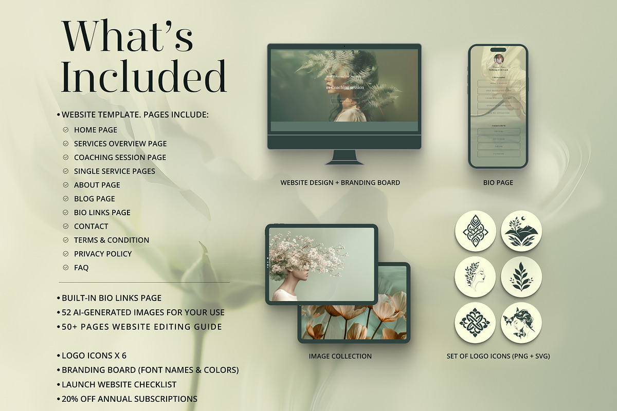 Squarespace Template | Life Coaching, a Squarespace Template by Under My Cozy Roof (Photo 2 of 10)