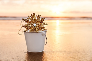 Christmas Snowflake in a Bucket
