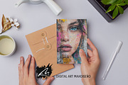Mixed Media Girl, Lace Journal Pages, a Person Illustration by Digital Art Mahdiseño (Thumbnail 8 of 10)