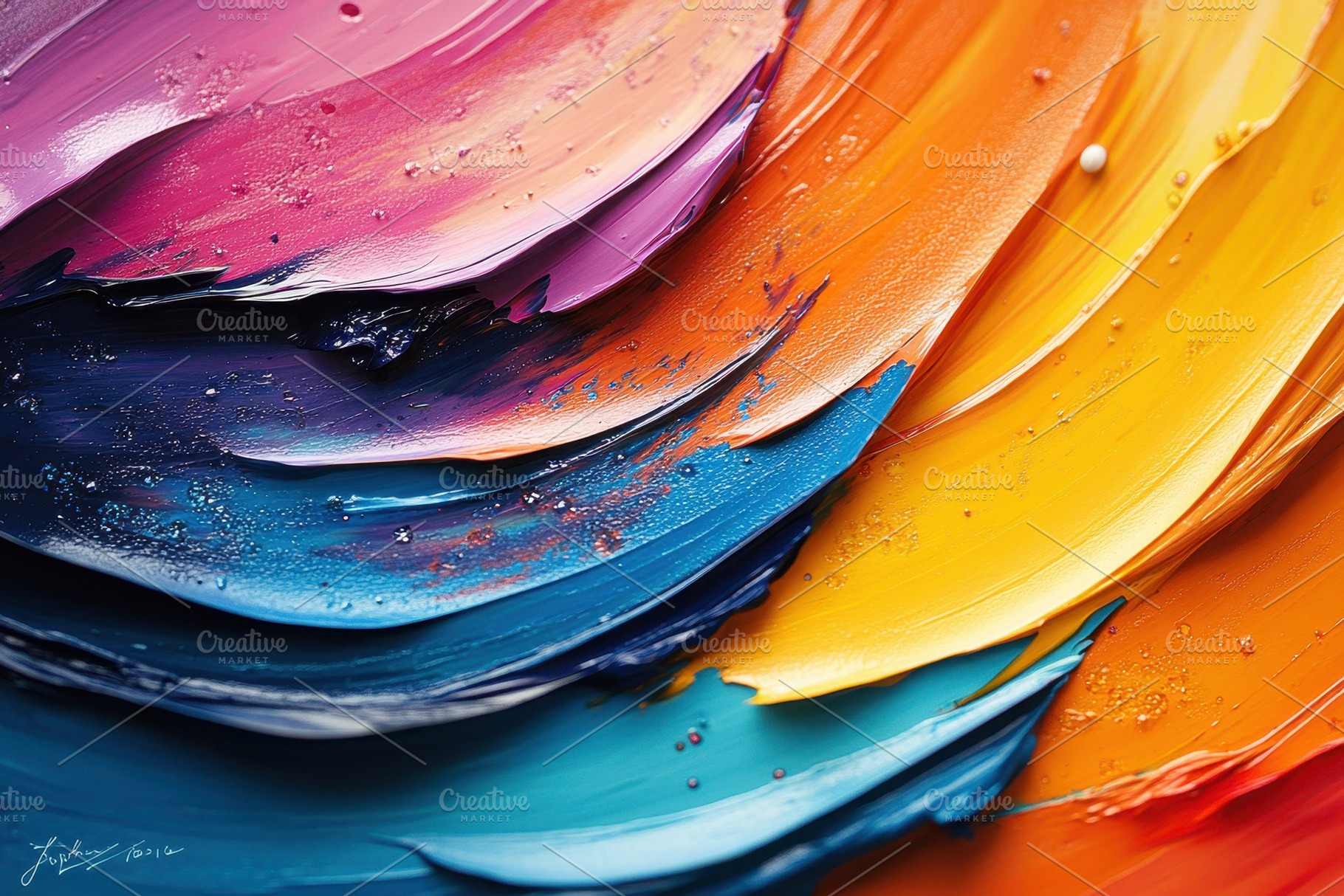 Vibrant abstract artwork showcasing, a Photo by Tanuart