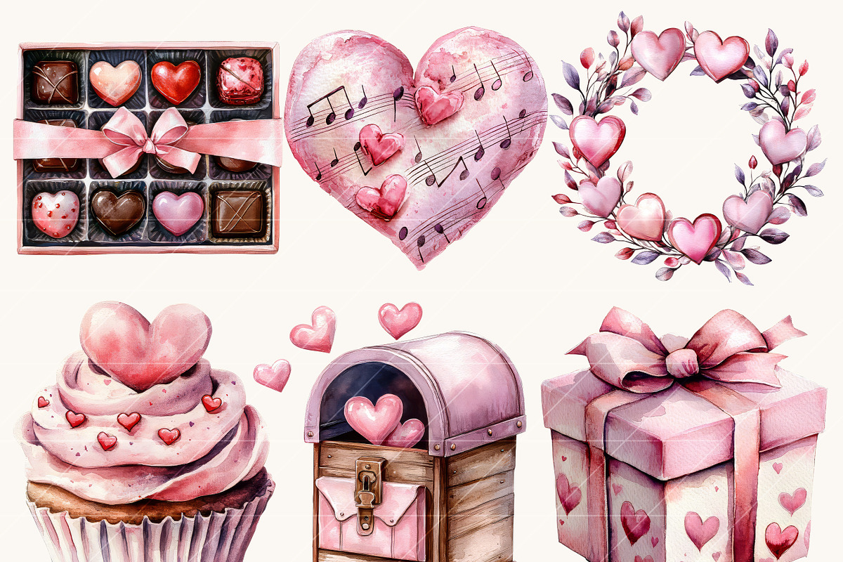 Valentine’s Day element Clipart, a Seasonal Illustration by Design Scotch (Photo 9 of 9)