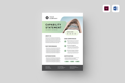 Business Capability Statement, a Flyer Template by Leaflove