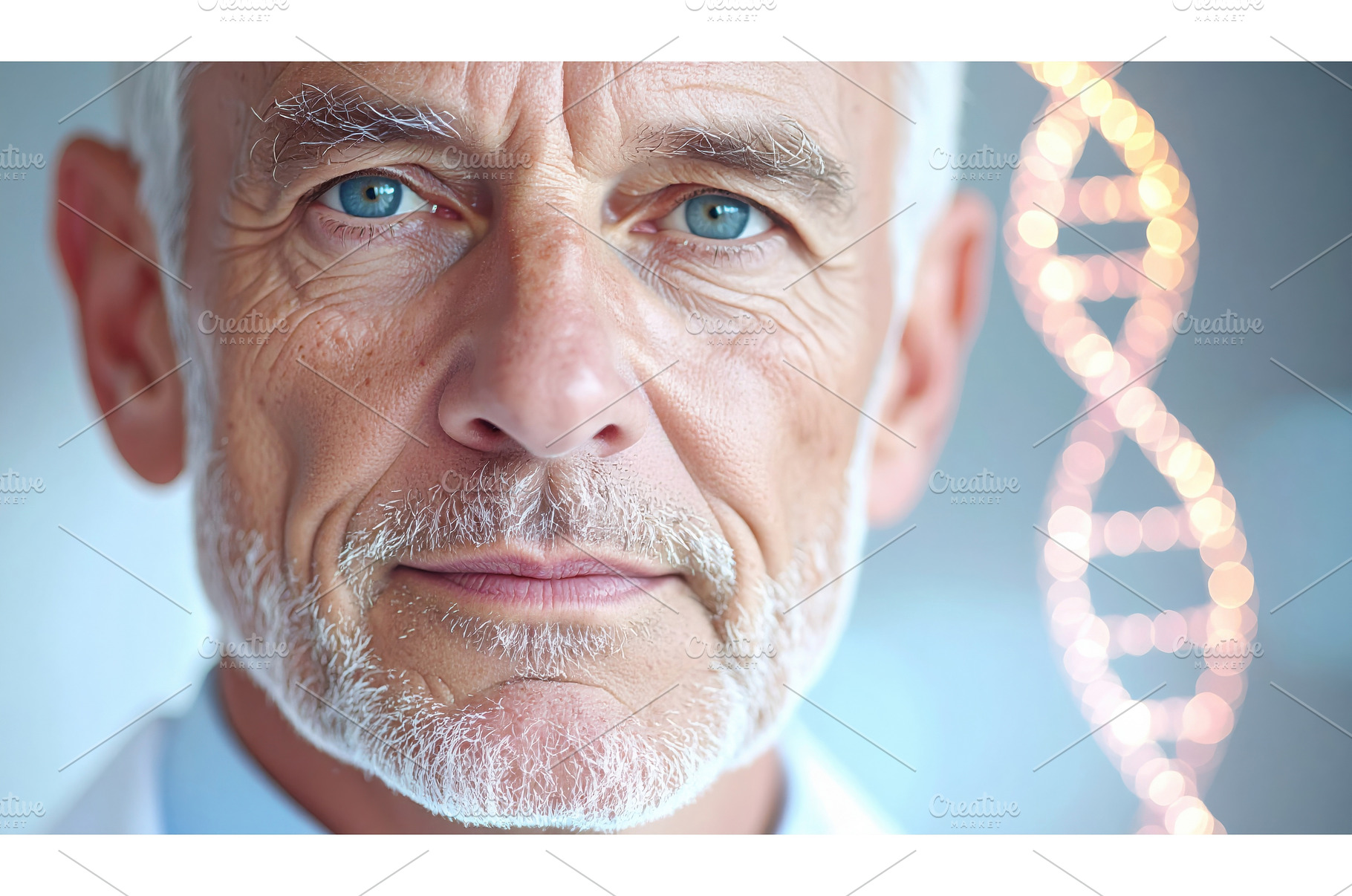 Close up portrait of senior male, a Technology Photo by Igor Tichonow