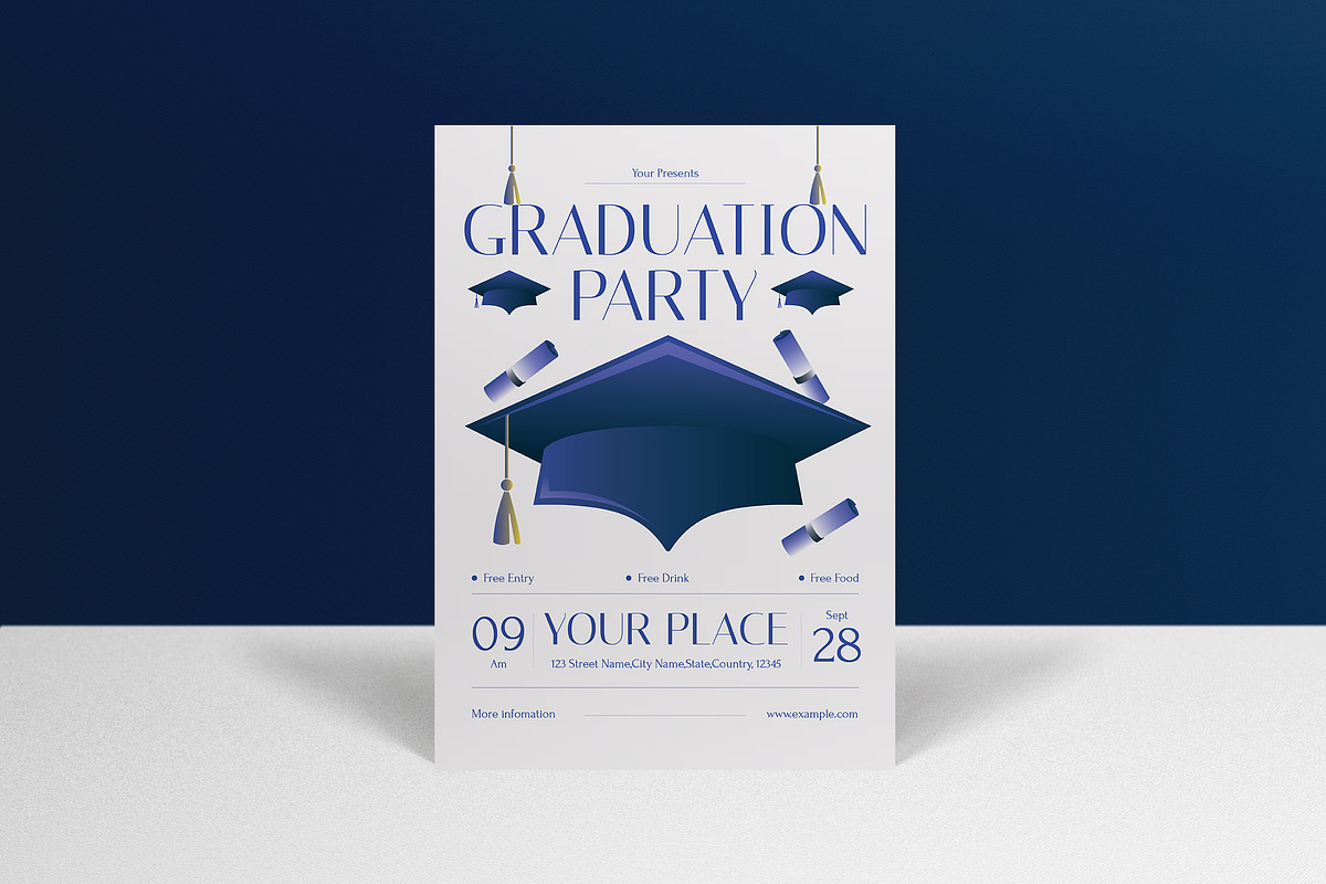 Purple Graduation Party Invitation, an Invitation Template by graphicook (Photo 1 of 3)