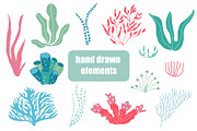 Underwater world. Hand drawn set, an Animal Illustration by UTM Studio (Thumbnail 5 of 5)